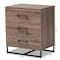 Baxton Studio Daxton Modern & Contemporary Rustic Oak Finished Wood 3-Drawer Storage Chest 202-11307 - alternate 10